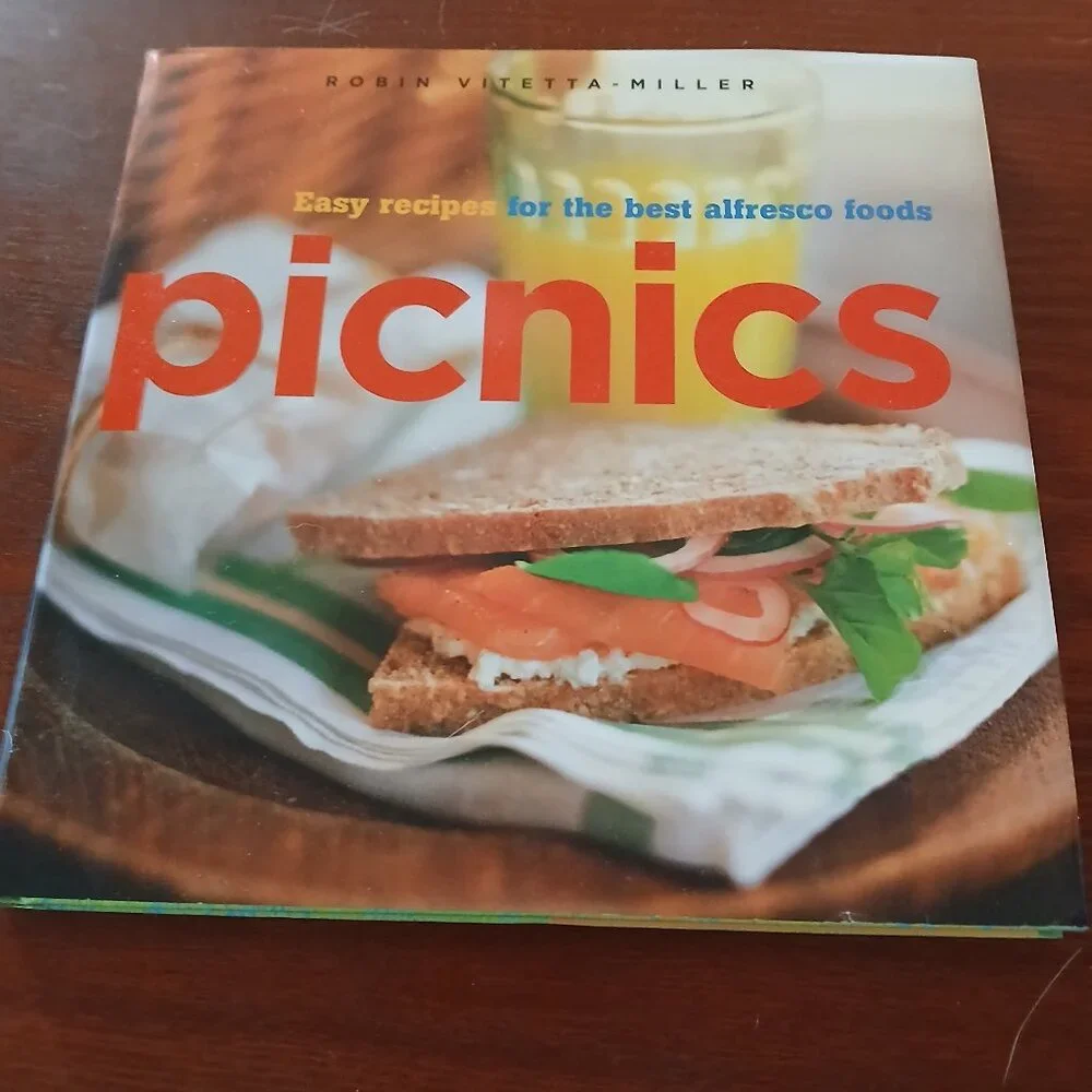 Robin Miller Cook Book Picnics Hard Cover Book GUC